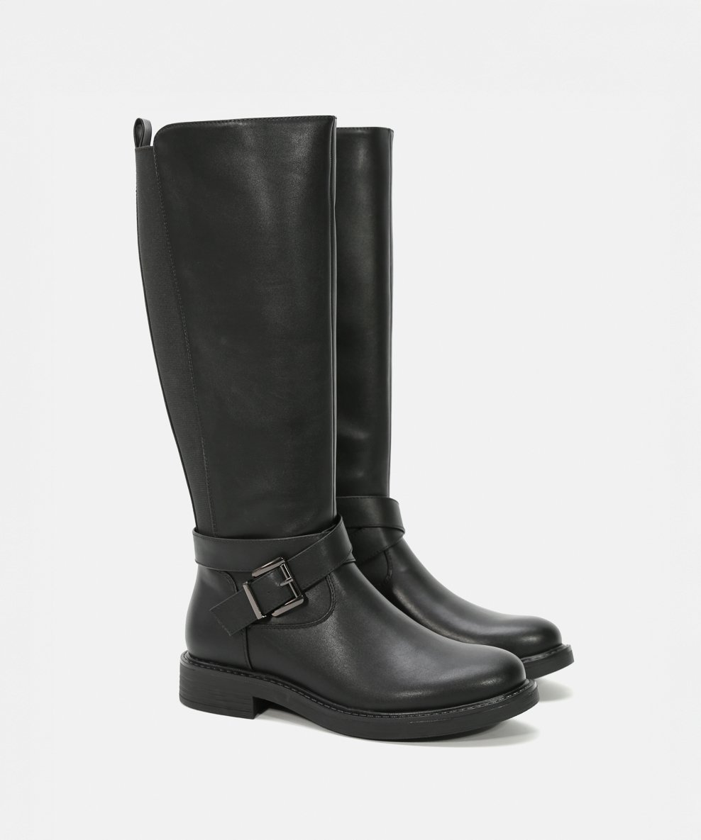 Botas planas hebilla image number null